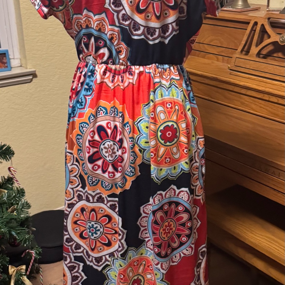 Vibrant Multicolor Maxi Dress - Picture 2 of 4